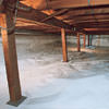 A sealed, encapsulated crawl space in San Mateo.
