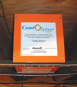 A ventilation fan installed for a crawl space in Daly City