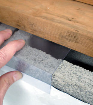 Block wall clear covering for wet crawl spaces in Salinas